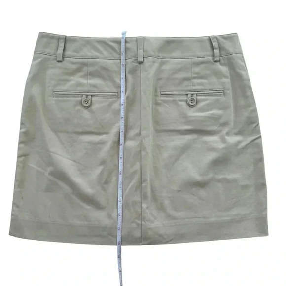 Express Khaki Beige Midi Full Button Skirt Size 4 y2k Business Casual - Picture 9 of 9